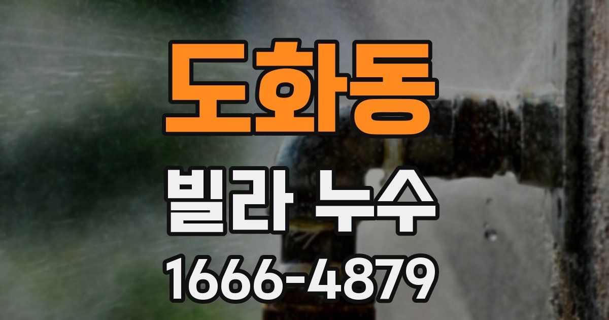 도화동 빌라 누수