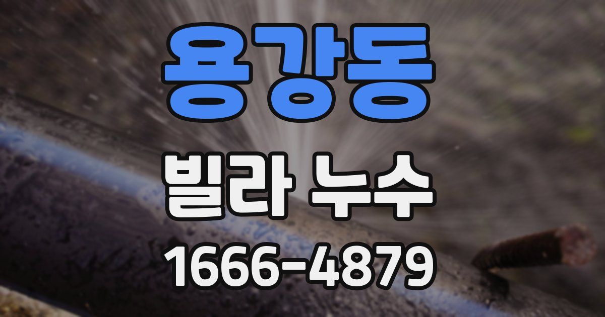 용강동 빌라 누수