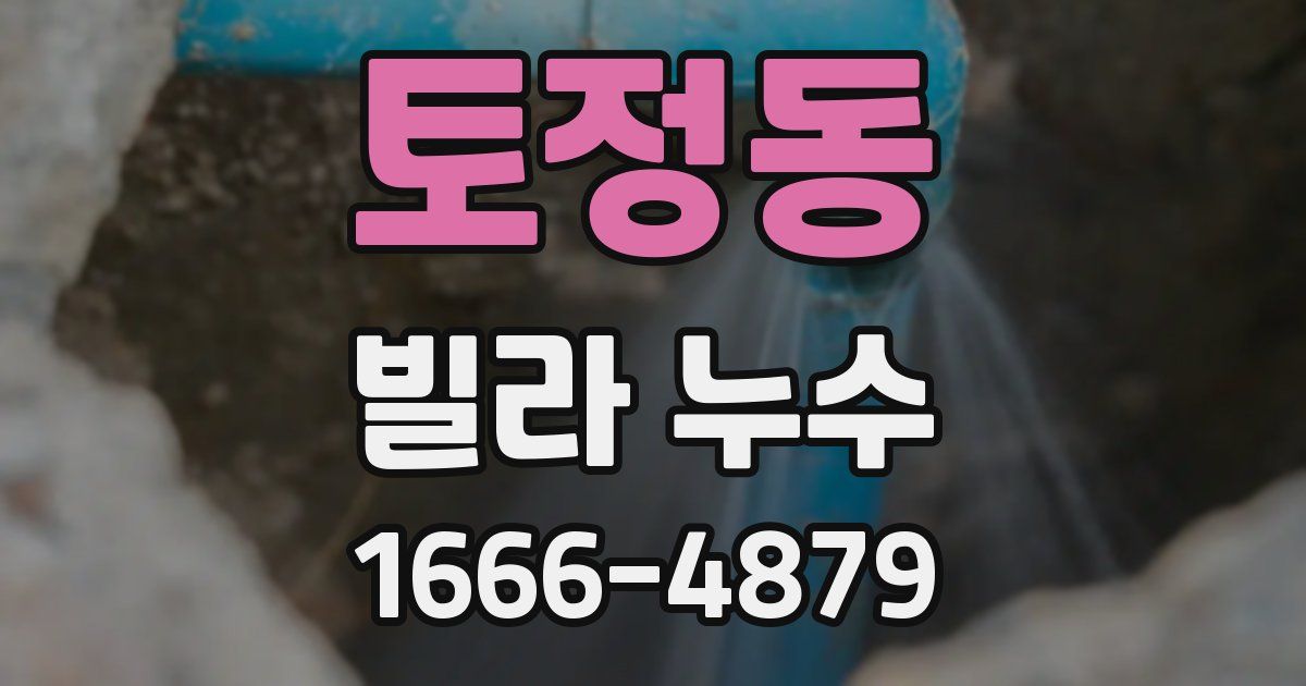 토정동 빌라 누수