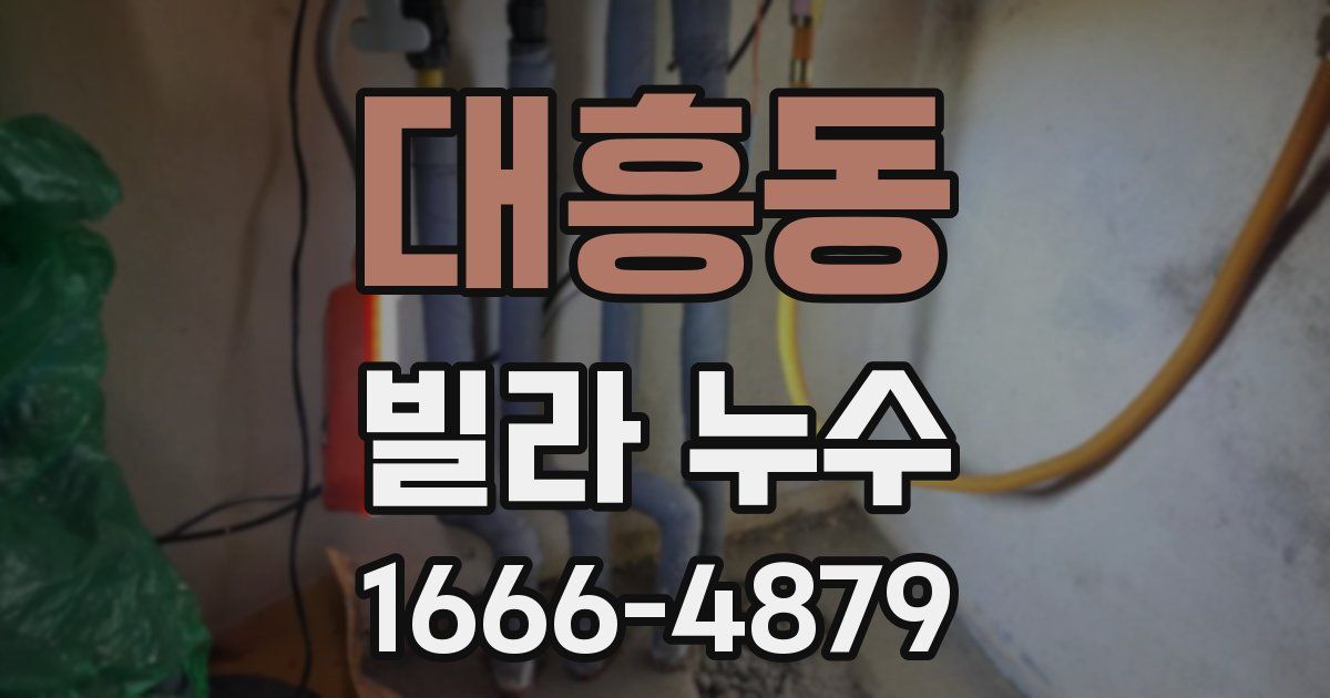 대흥동 빌라 누수