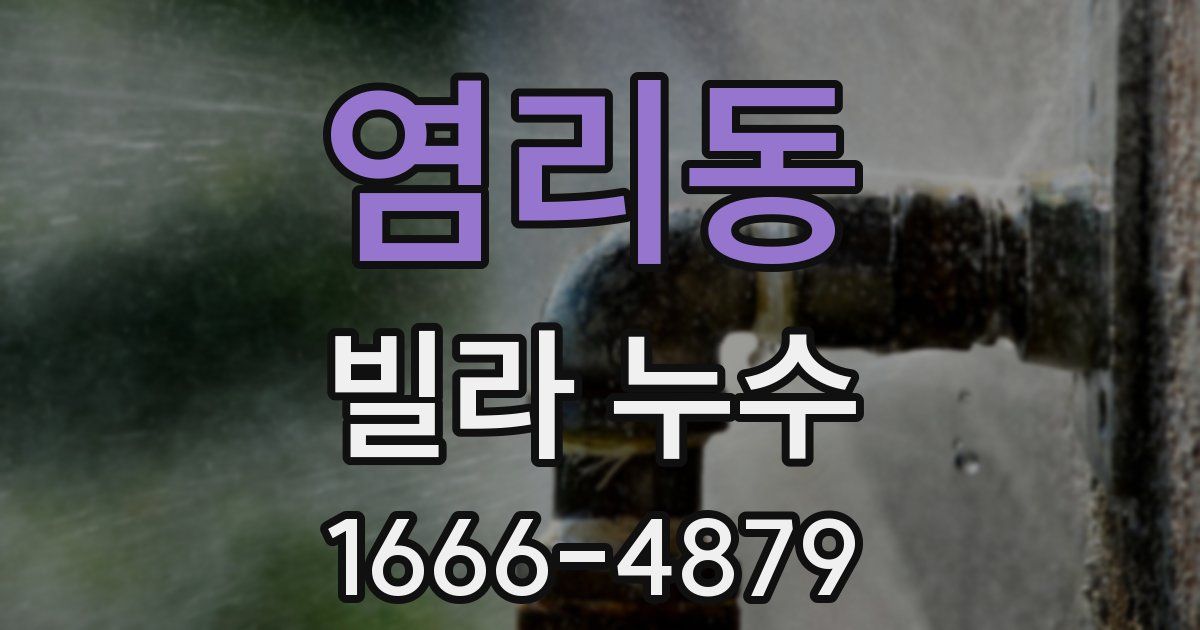 염리동 빌라 누수