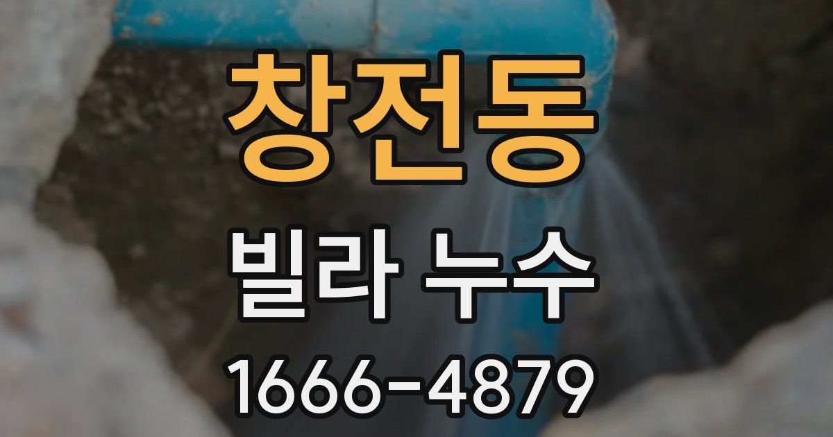 창전동 빌라 누수