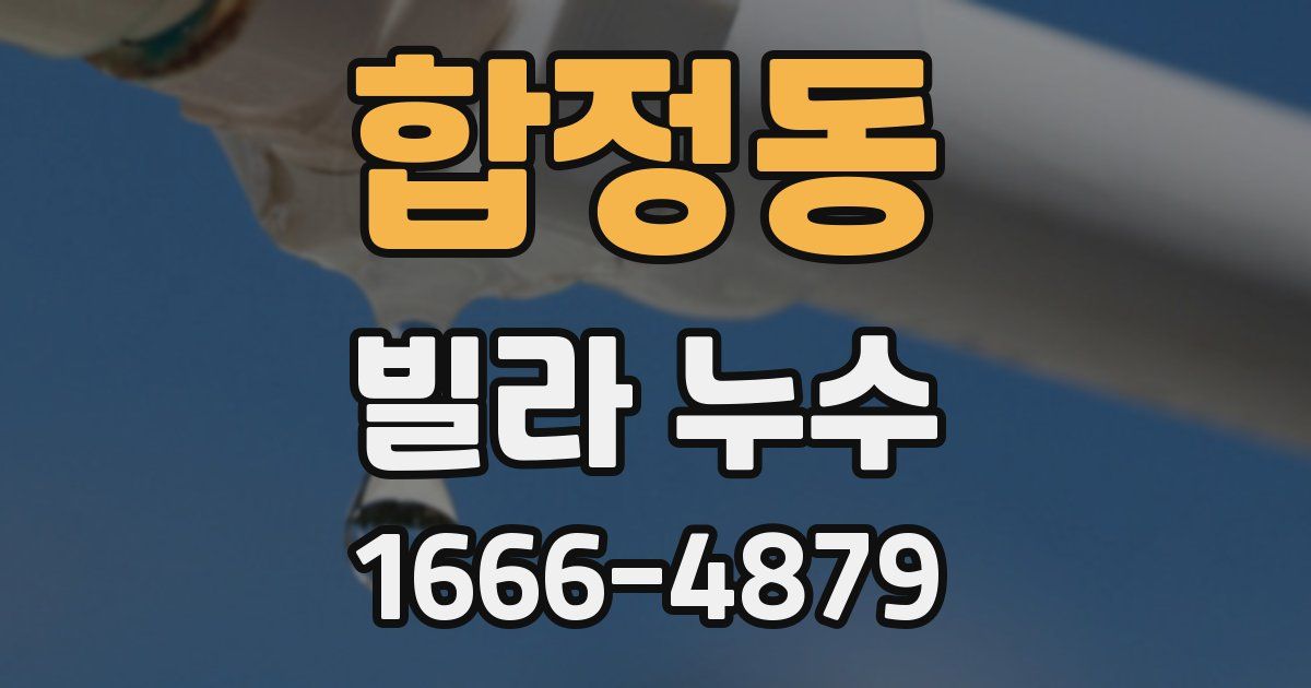 합정동 빌라 누수