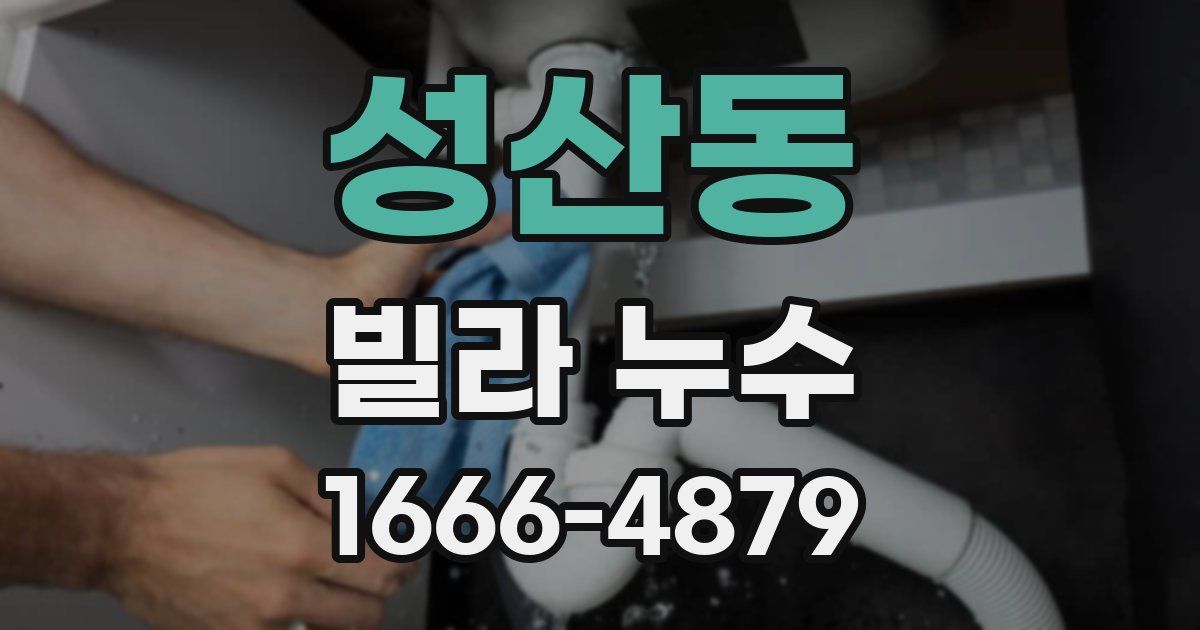 성산동 빌라 누수