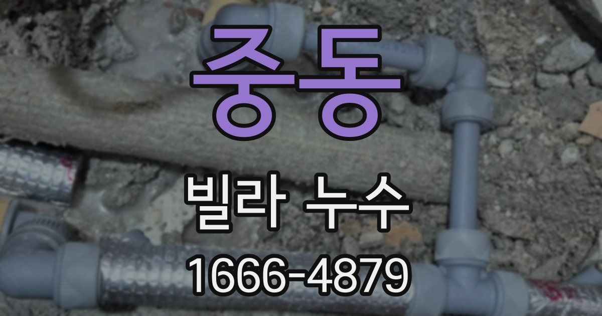 중동 빌라 누수