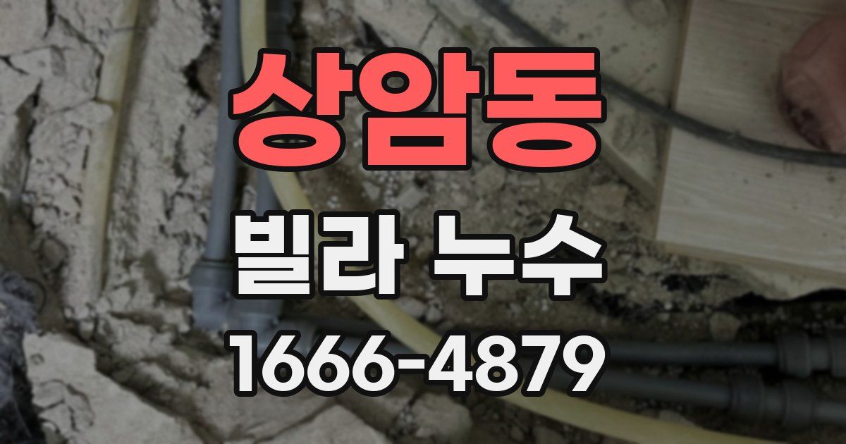 상암동 빌라 누수