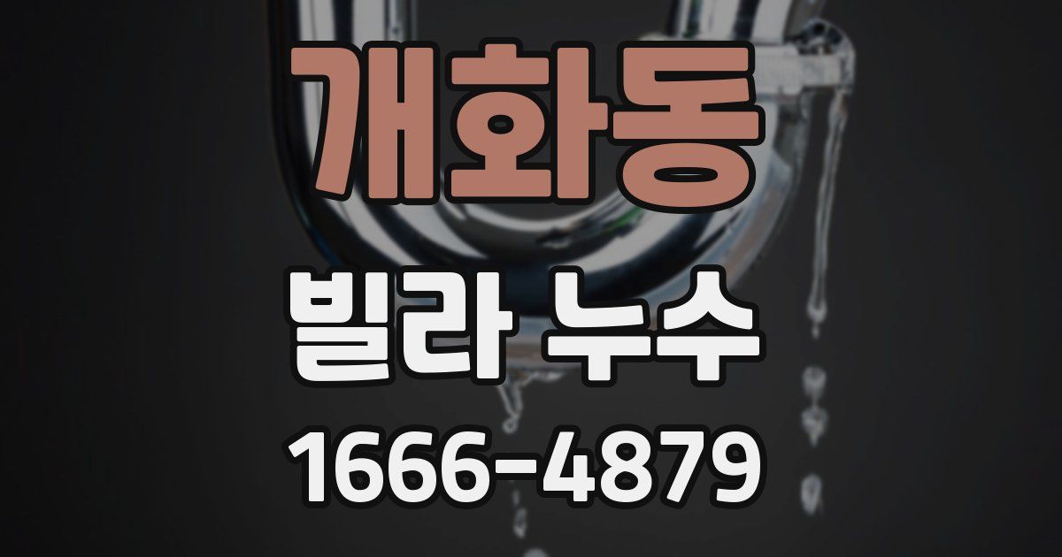 개화동 빌라 누수