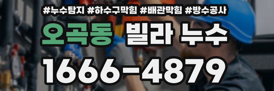 오곡동 빌라 누수