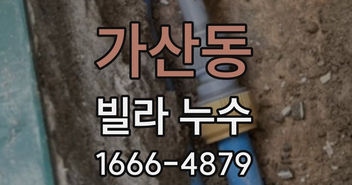 가산동 빌라 누수