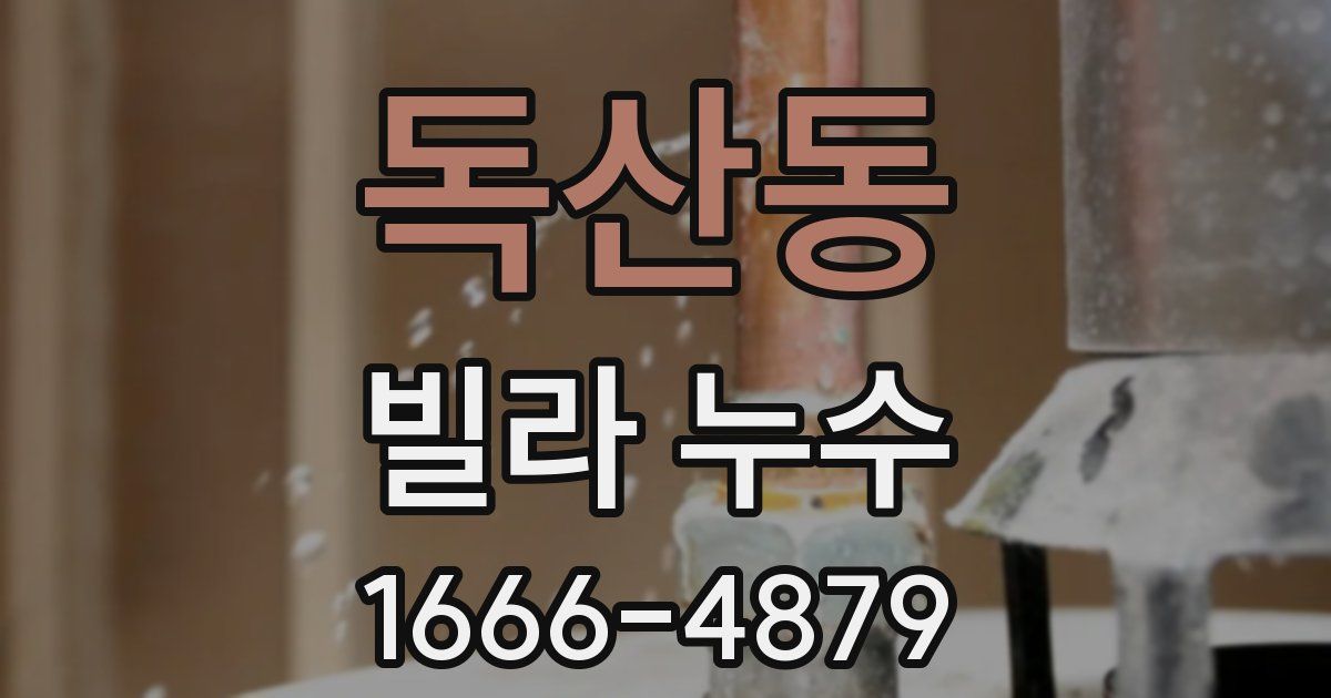 독산동 빌라 누수