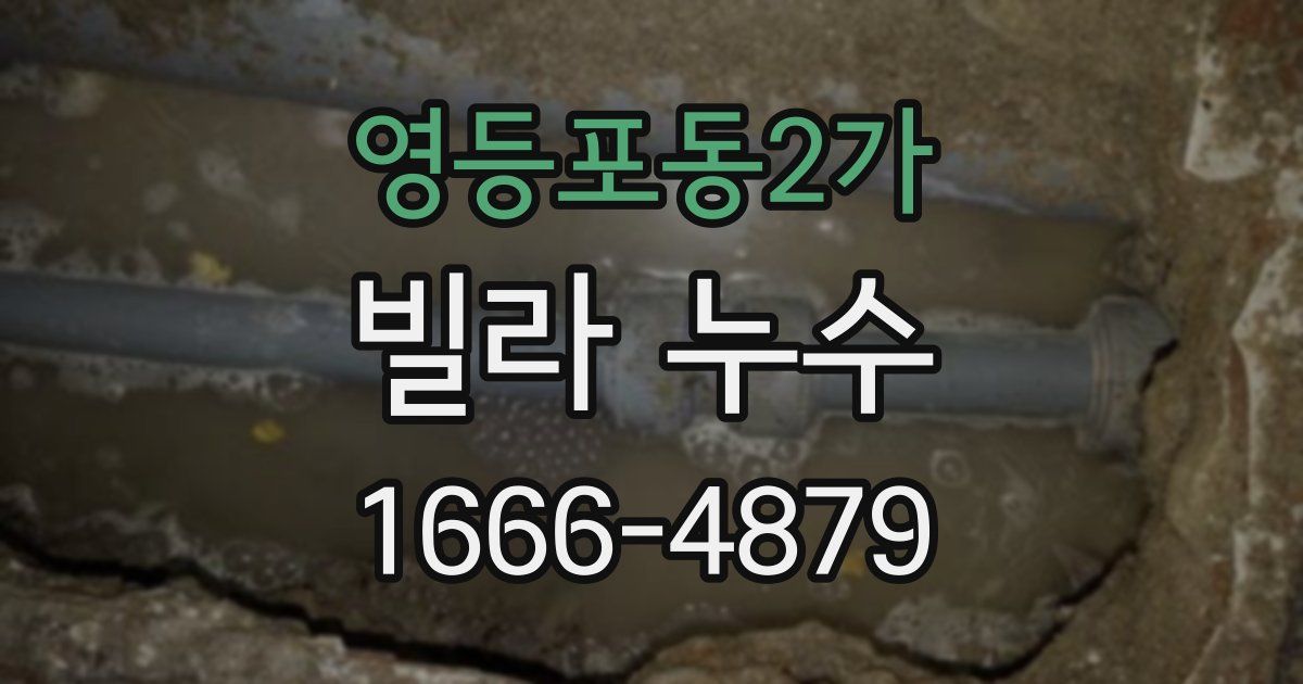 영등포동2가 빌라 누수