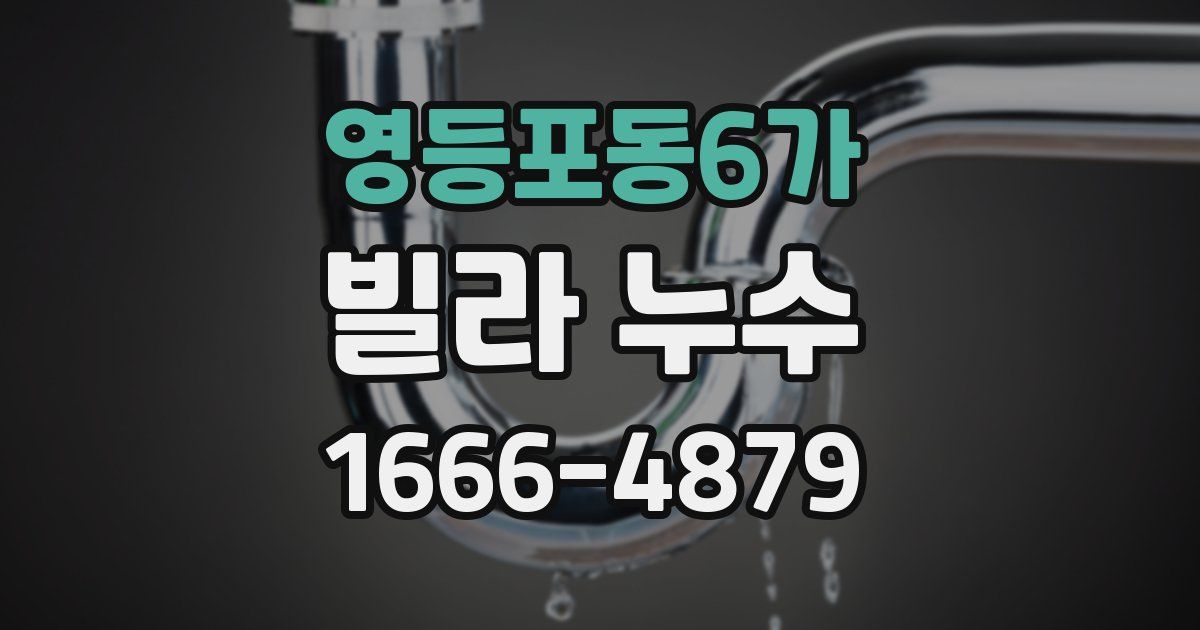 영등포동6가 빌라 누수