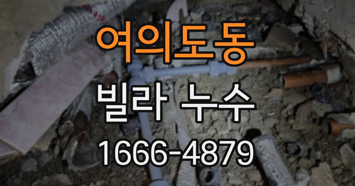 여의도동 빌라 누수