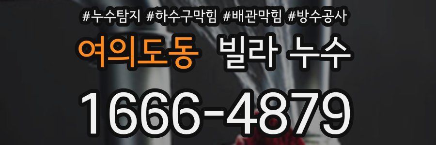 여의도동 빌라 누수