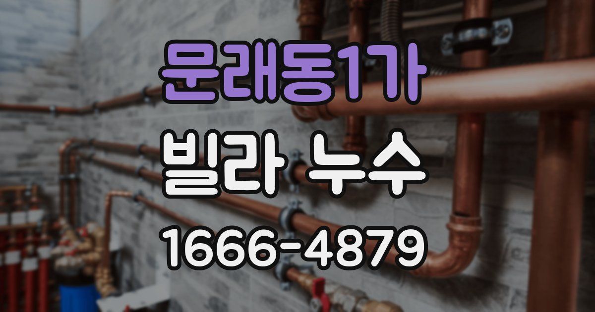 문래동1가 빌라 누수