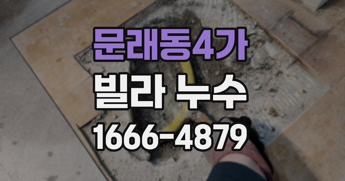 문래동4가 빌라 누수