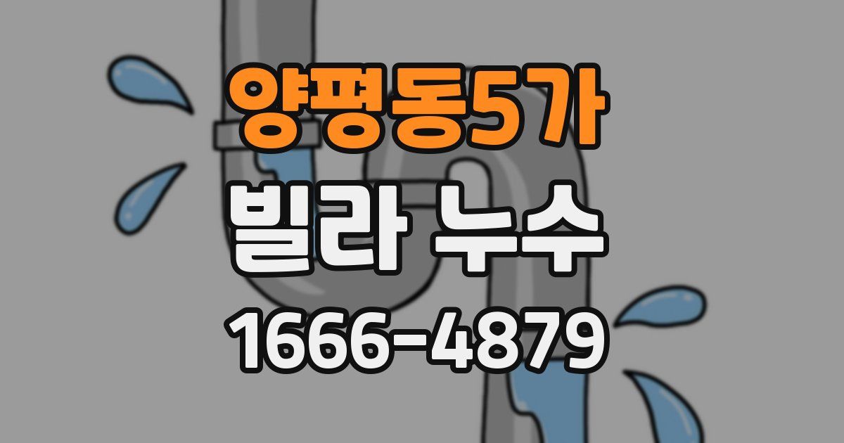 양평동5가 빌라 누수