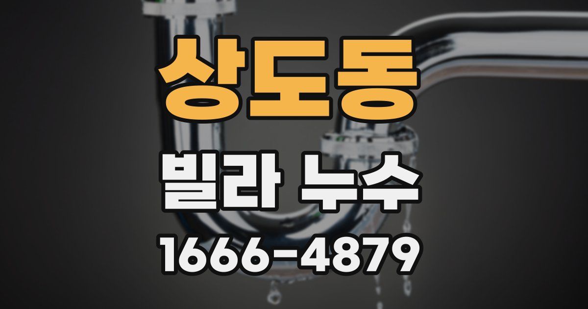 상도동 빌라 누수