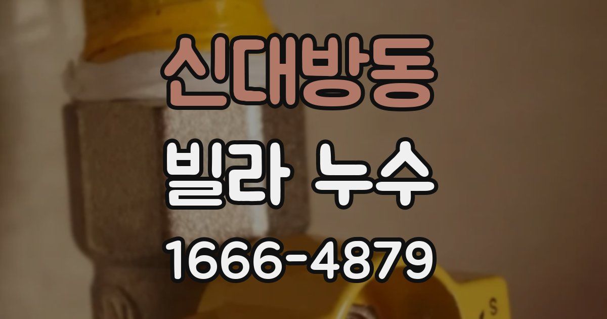 신대방동 빌라 누수