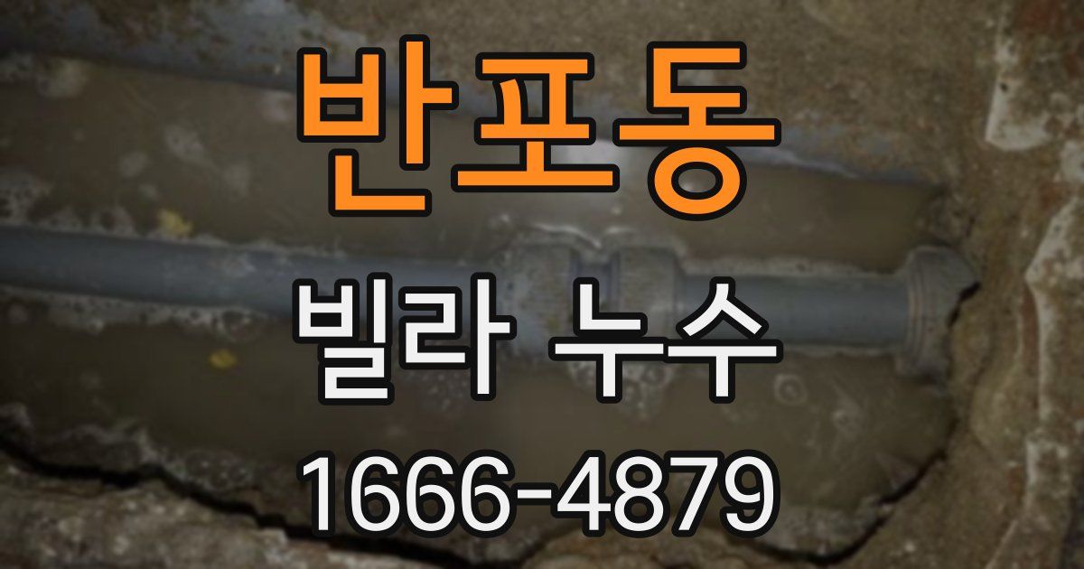 반포동 빌라 누수