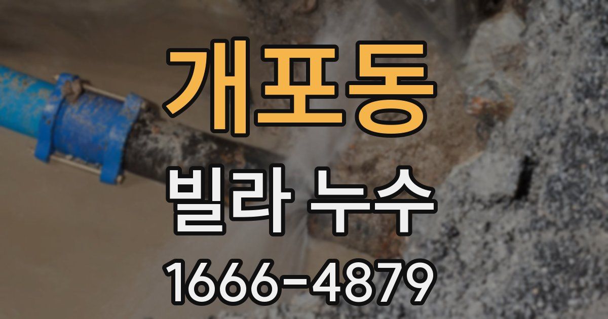개포동 빌라 누수