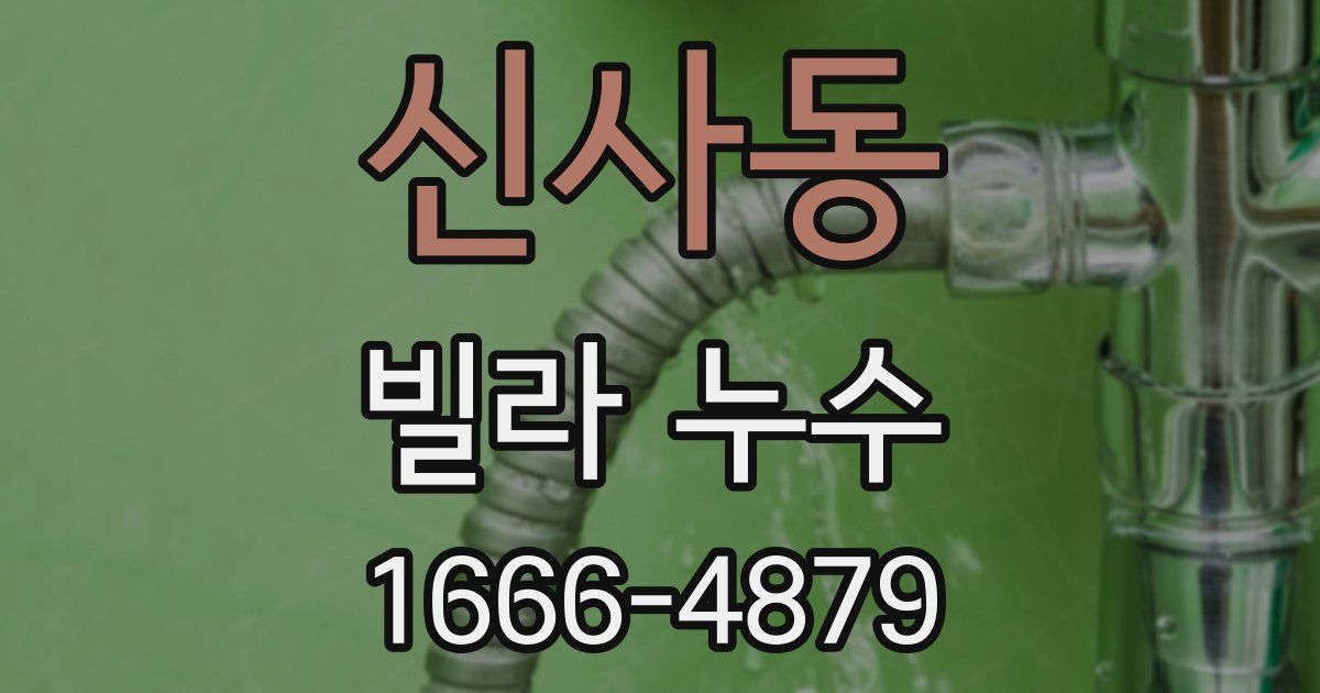신사동 빌라 누수