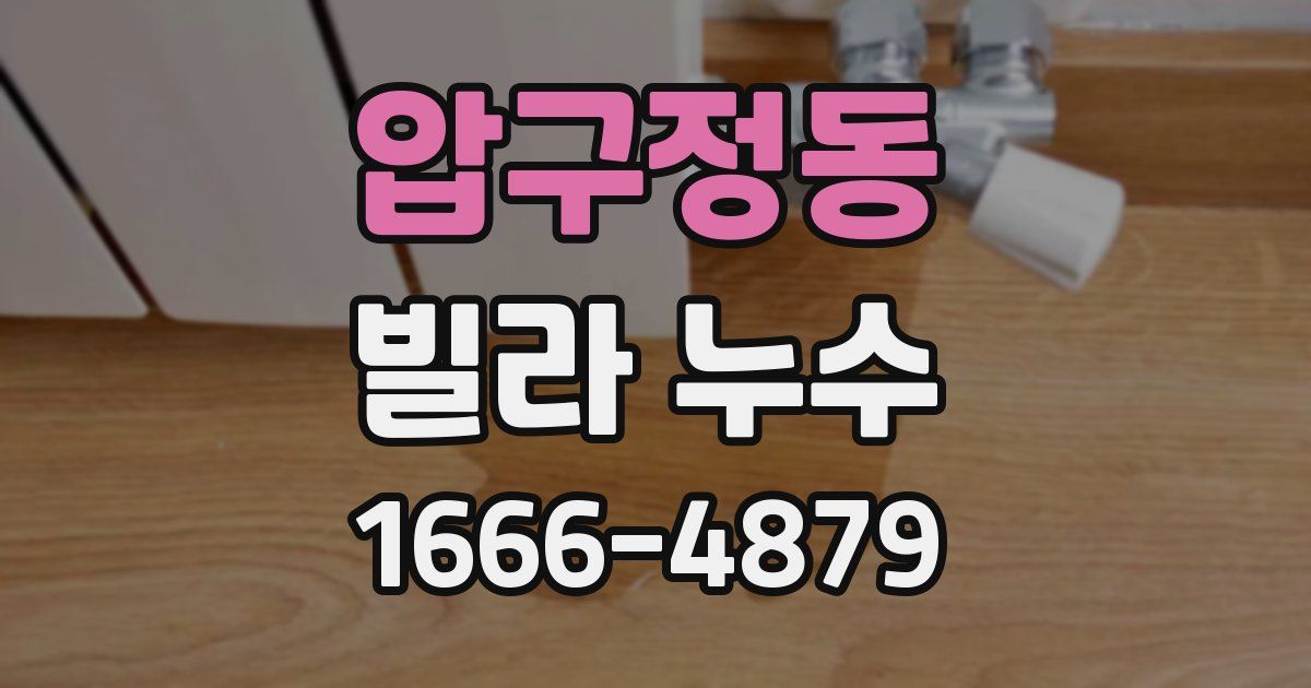 압구정동 빌라 누수