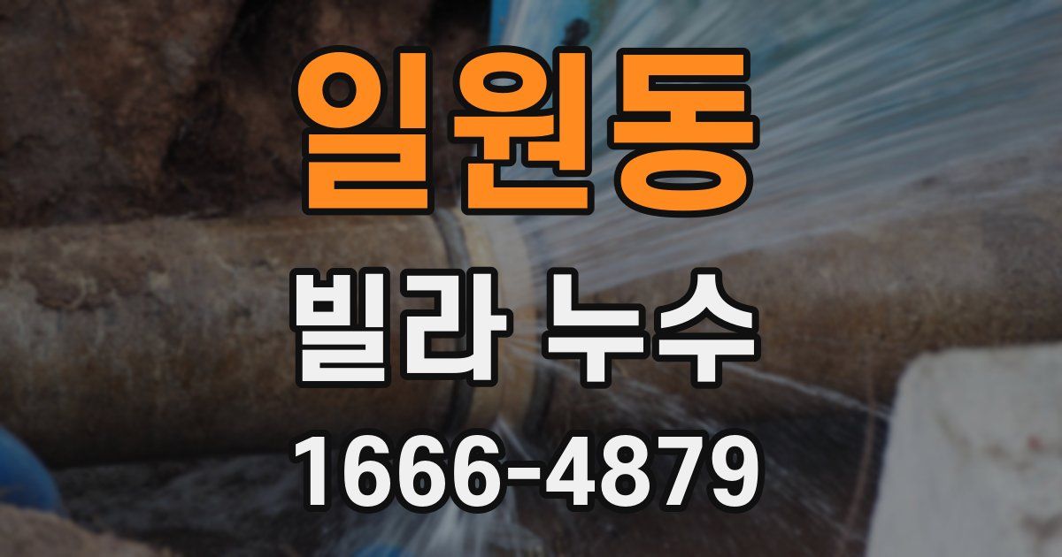 일원동 빌라 누수