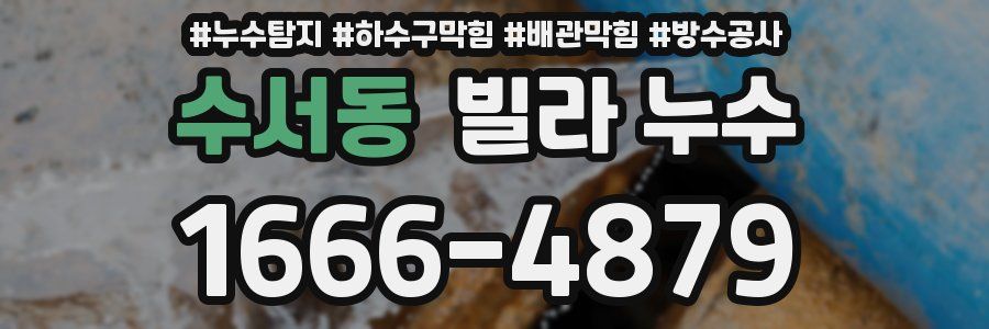 수서동 빌라 누수
