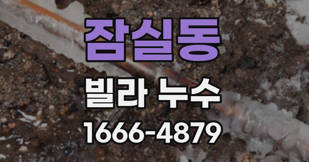 잠실동 빌라 누수