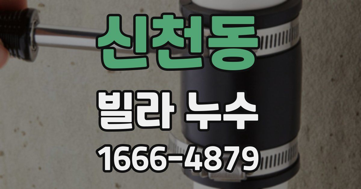 신천동 빌라 누수