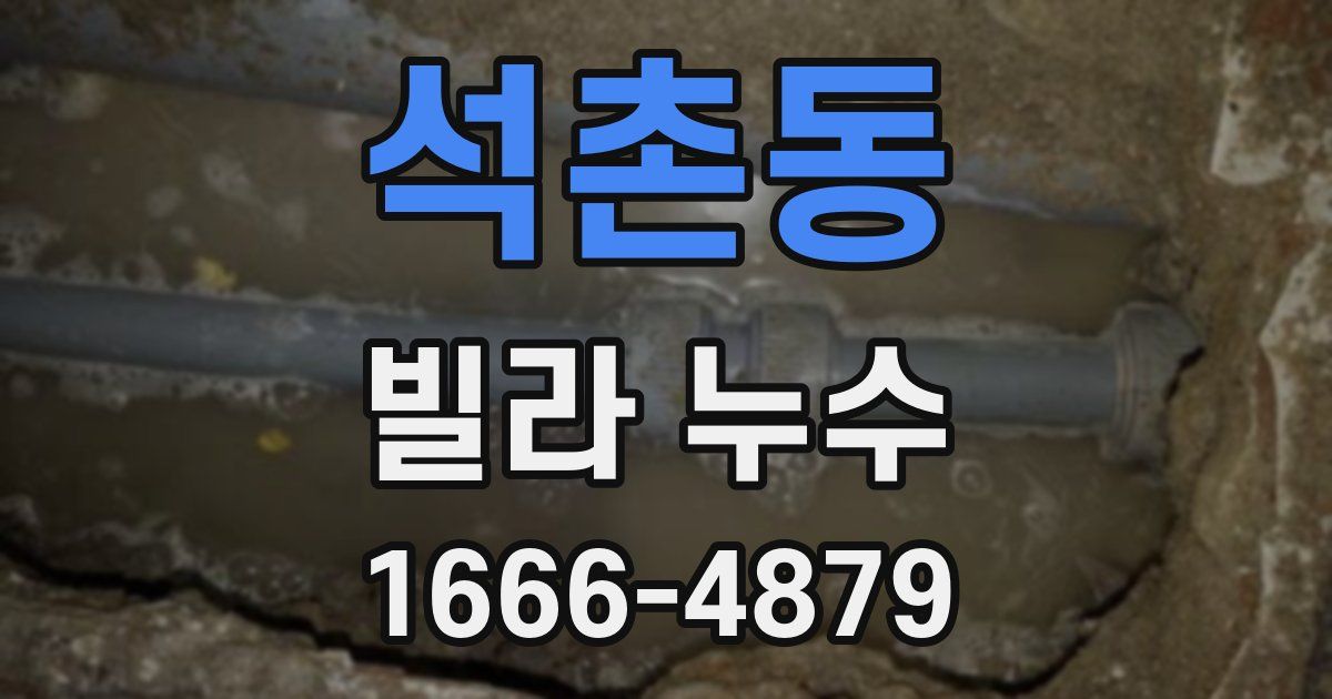 석촌동 빌라 누수