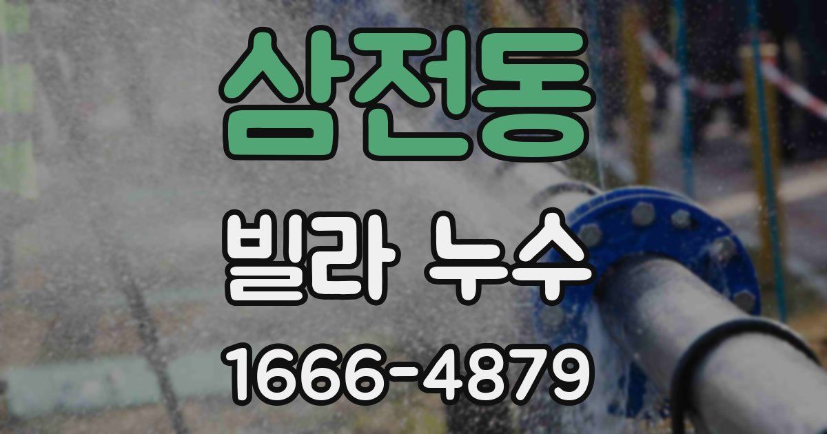 삼전동 빌라 누수