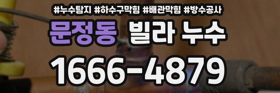 문정동 빌라 누수