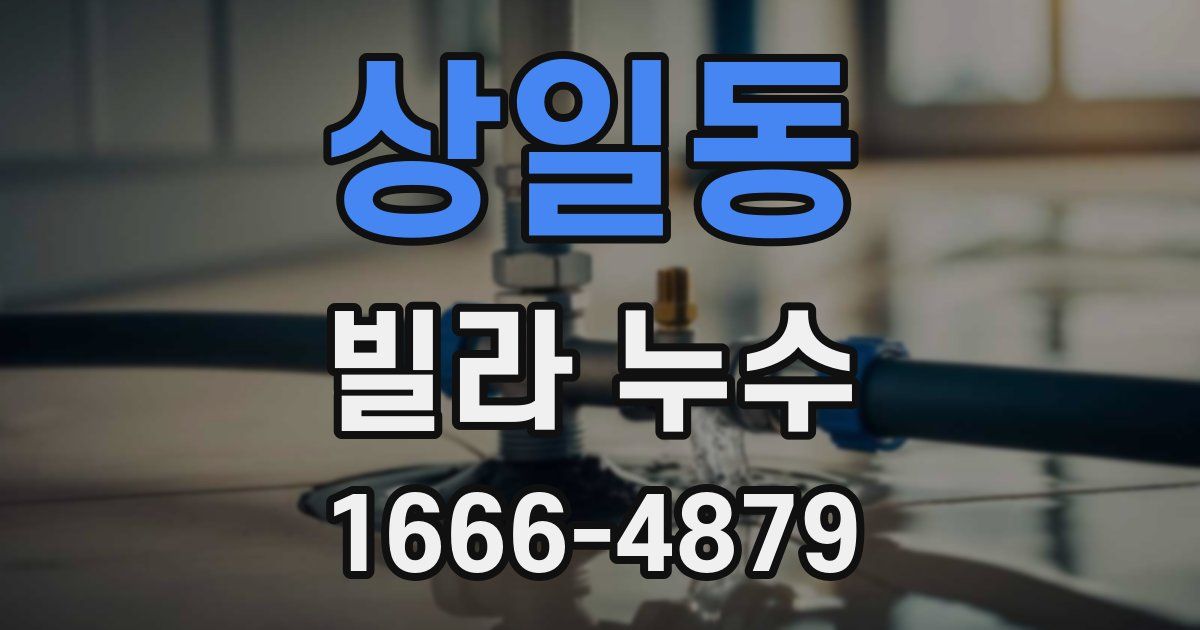 상일동 빌라 누수