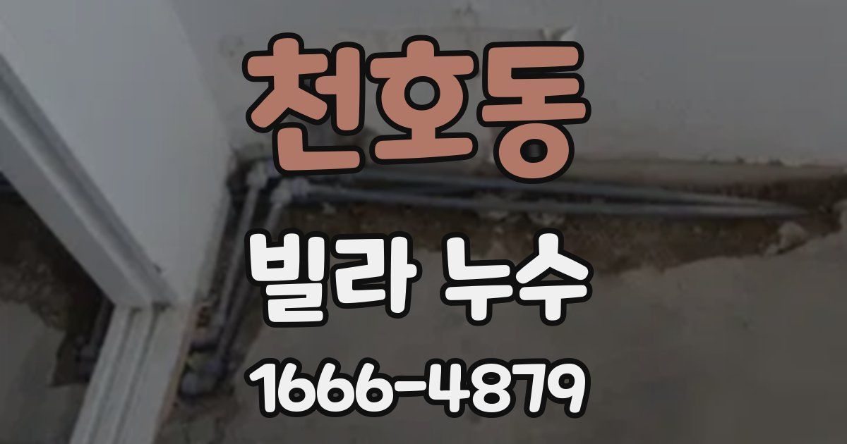 천호동 빌라 누수