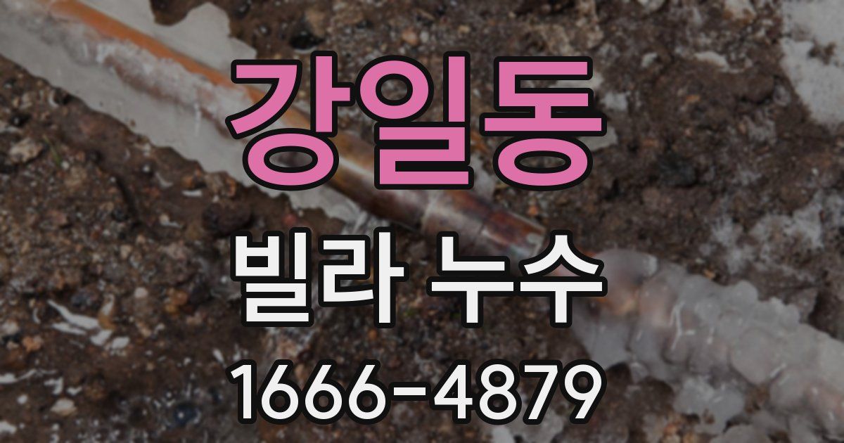 강일동 빌라 누수