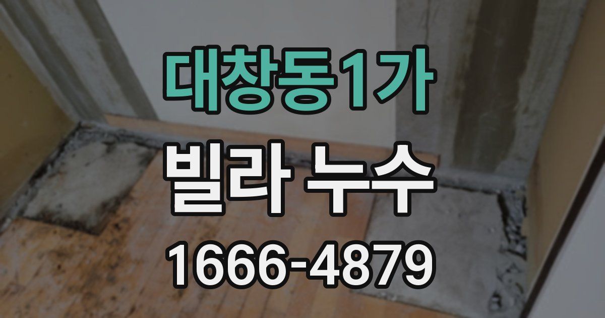 대창동1가 빌라 누수