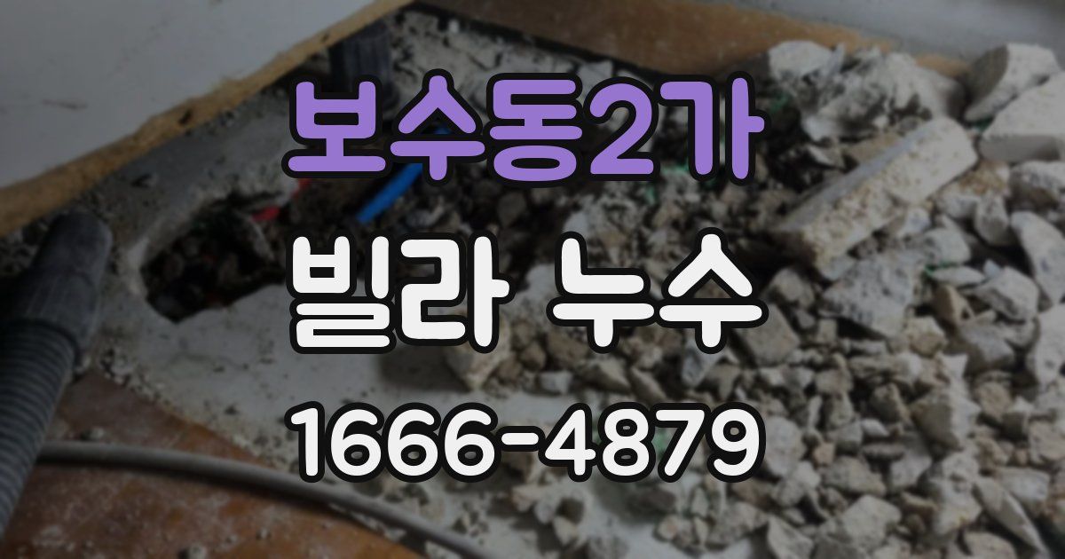 보수동2가 빌라 누수
