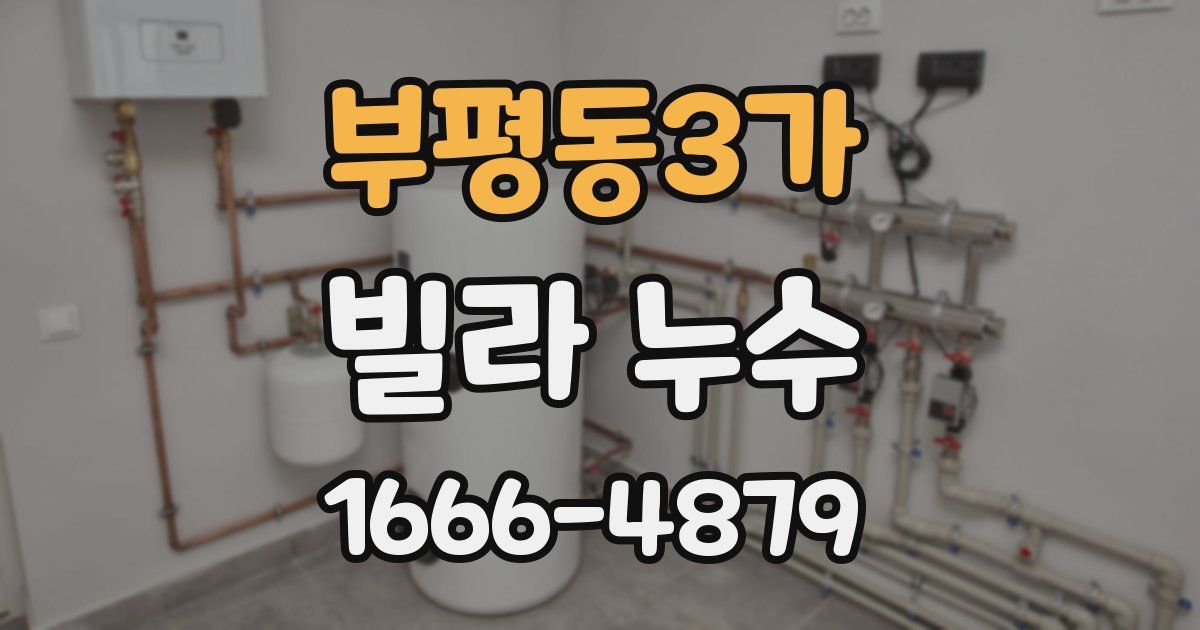 부평동3가 빌라 누수