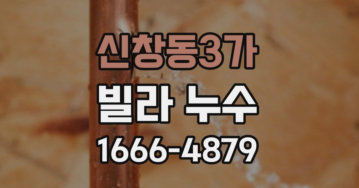 신창동3가 빌라 누수