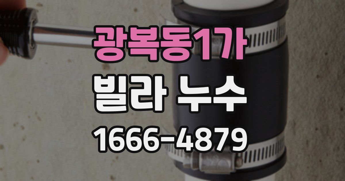 광복동1가 빌라 누수