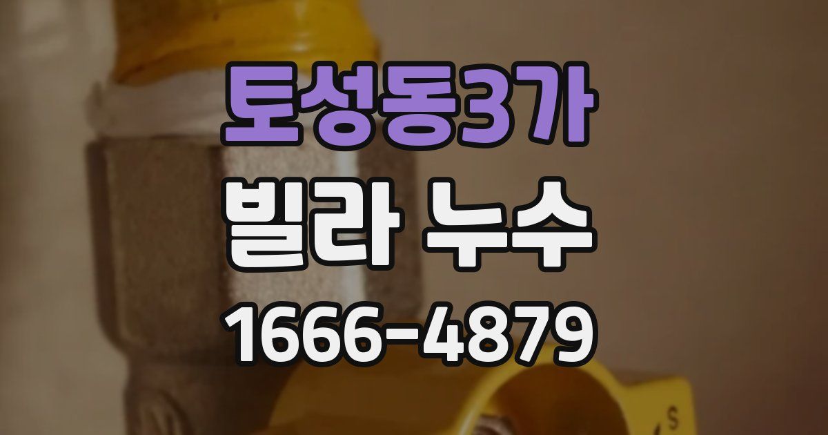 토성동3가 빌라 누수