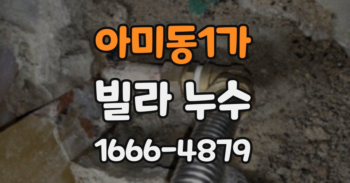 아미동1가 빌라 누수
