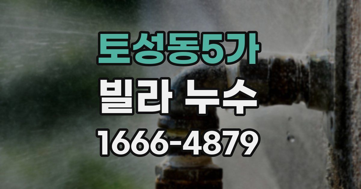 토성동5가 빌라 누수