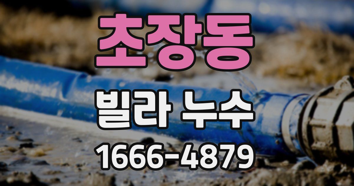 초장동 빌라 누수
