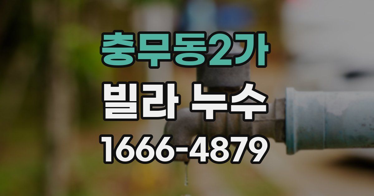 충무동2가 빌라 누수