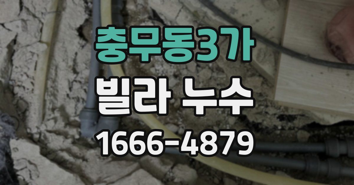 충무동3가 빌라 누수
