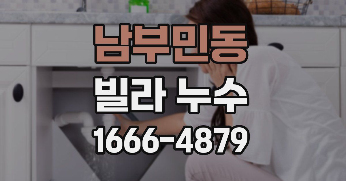 남부민동 빌라 누수