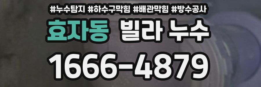 효자동 빌라 누수
